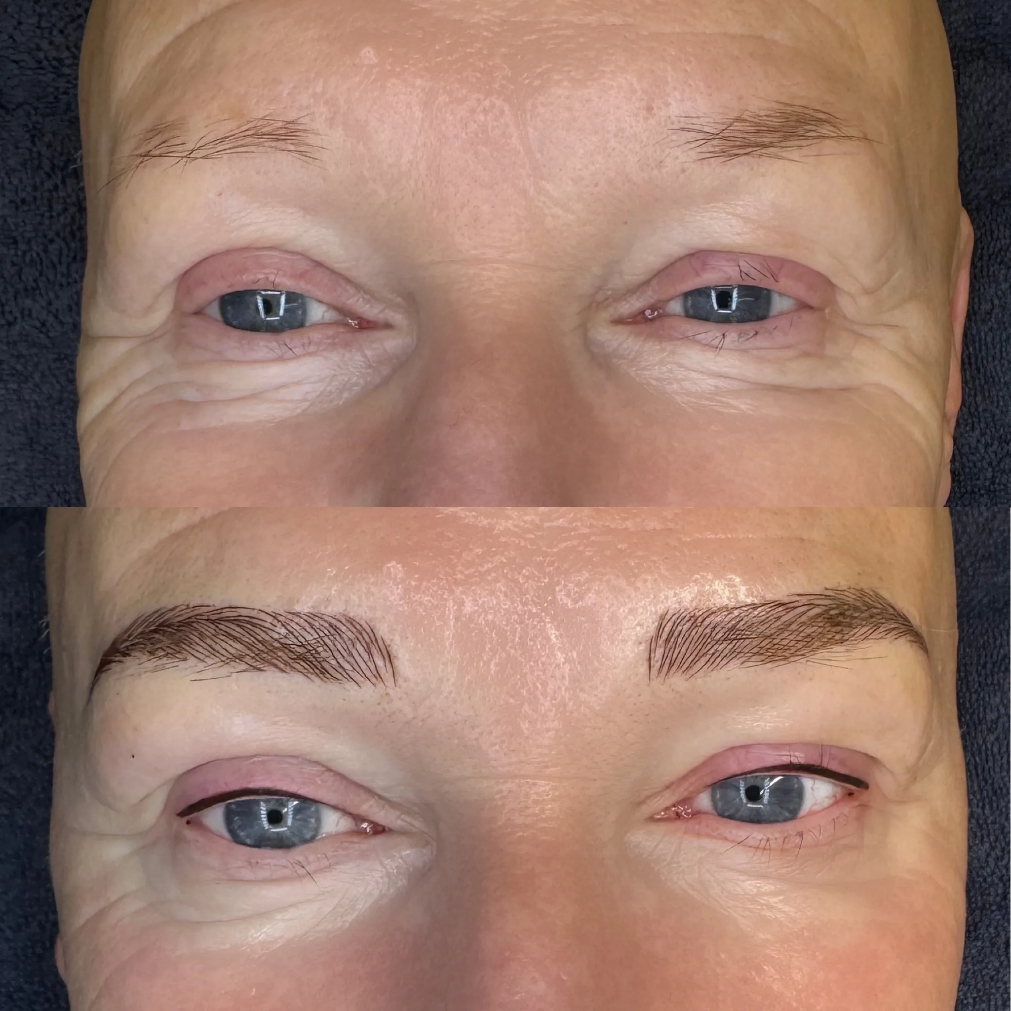 Microblading före och efter behandling
